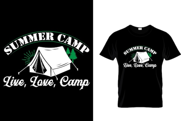 Summer camp live, love, camp - Mountain T-shirt Design