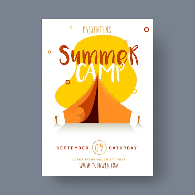 Vector summer camp poster