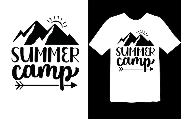 Vector summer camp t shirt design