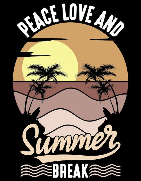 Summer camp vintage tshirt design vector element