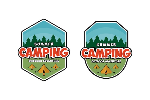 Summer camping outdoor adventure design