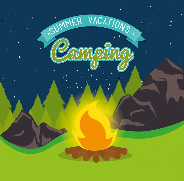Summer camping and travel