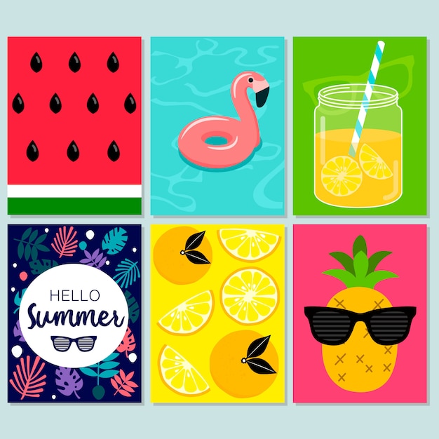 Vector summer cards