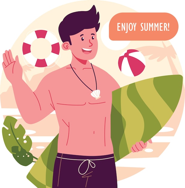 Vector summer character illustration