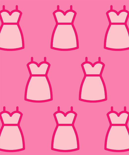 Summer clothes pattern, pink dresses