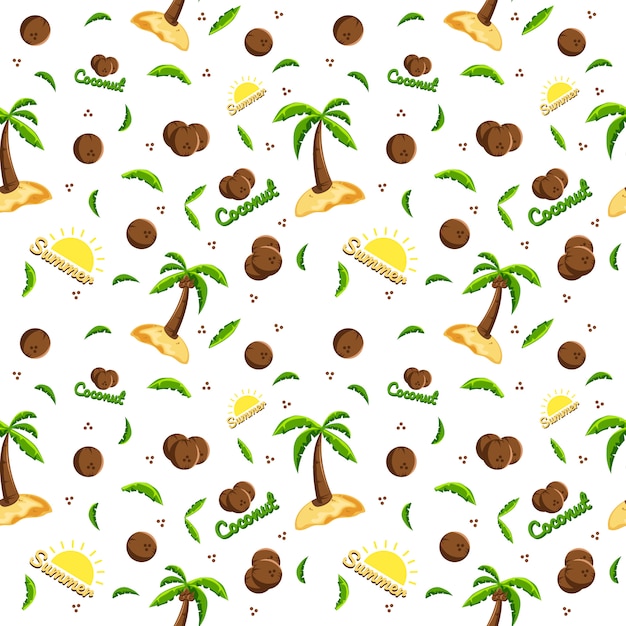 Summer coconut pattern 