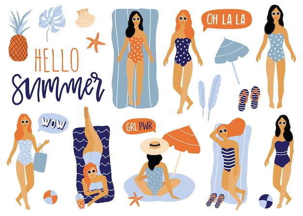 Vector summer collection