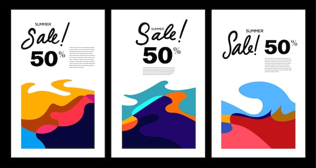 Летний красочный абстрактный жидкий фон продажа 50 скидка