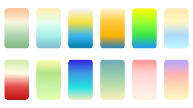 Summer colorful Gradients set collection vector