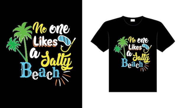 Summer colorful lettering vintage typography vector T-shirt design