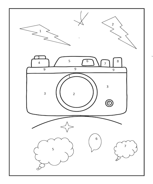 Vector summer coloring pages for kids