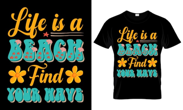 Summer day t shirt design beach life summer vacation t shirt design