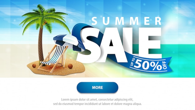 Vector summer discount banner