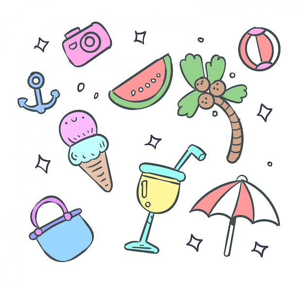 Vector summer doodle illustration