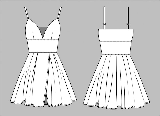 summer dress  fashion  sketch template