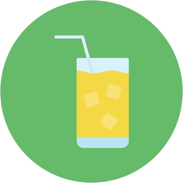 Summer Drink Vector Illustration Style