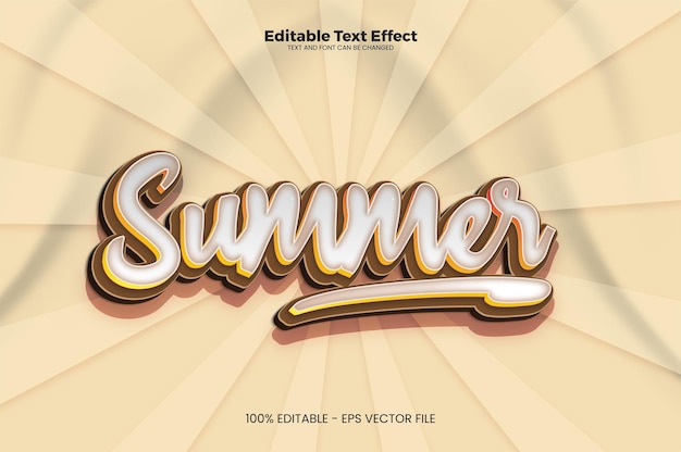 Summer editable text effect in modern trend style