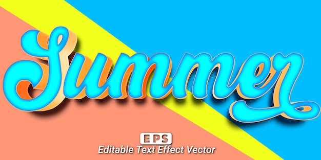 Summer Editable Text Effect Vector