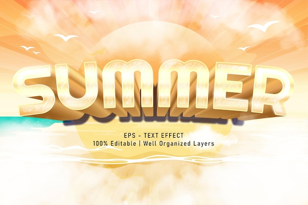 summer editable text effect