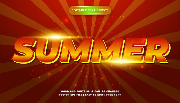 Summer editable text effect