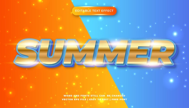 Summer editable text effect