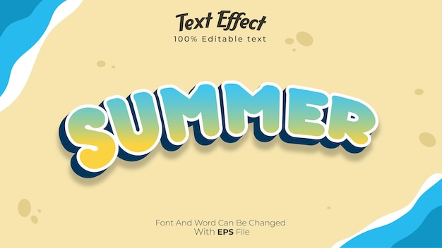 summer editable text effect