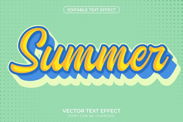 Summer editable Text effect