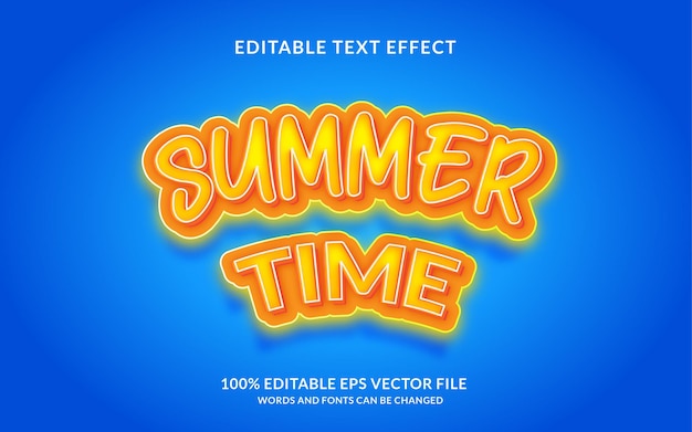 summer editable text style effect