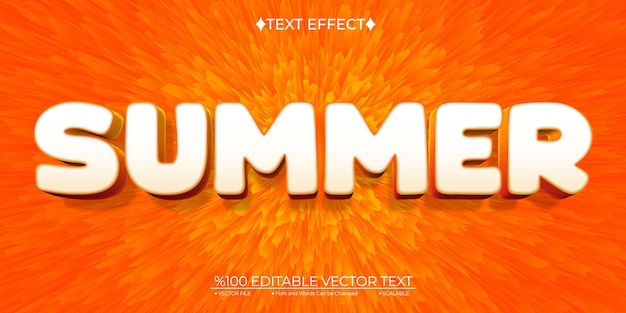 Summer Editable Vector Text Effect