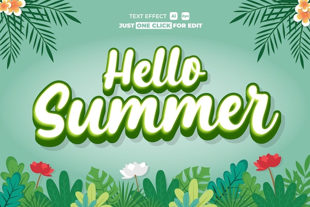 Summer event vector text effect editable