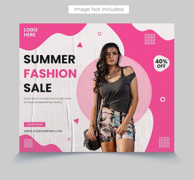 Vector summer fashion sale social media post design instagram facebook template design premium vector