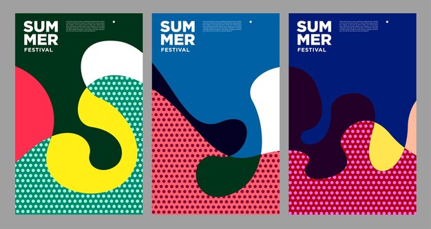 Vector summer festival banner template