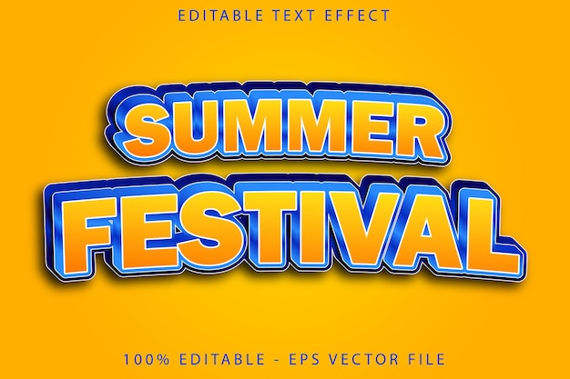 Summer Festival Editable Text Effect Modern Style