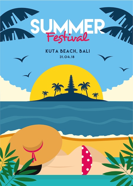 Vector summer festival poster