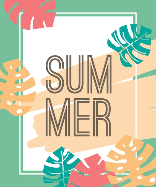 Vector summer floral background