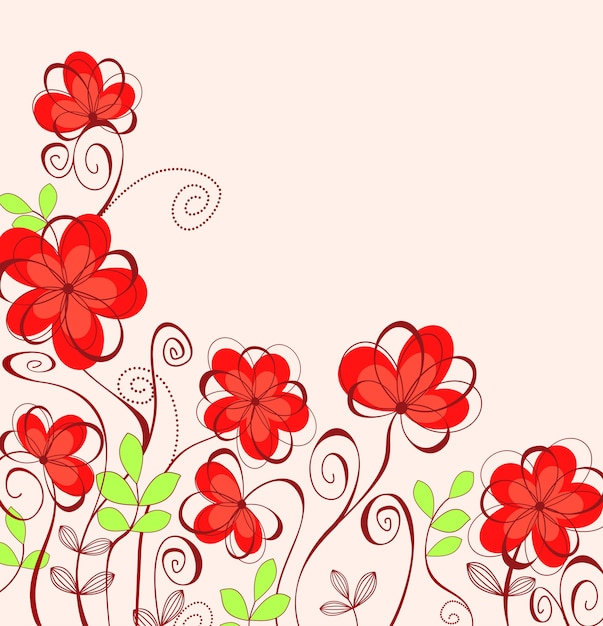 Summer flowers background