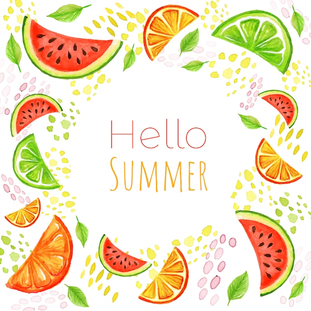 Summer fruit background