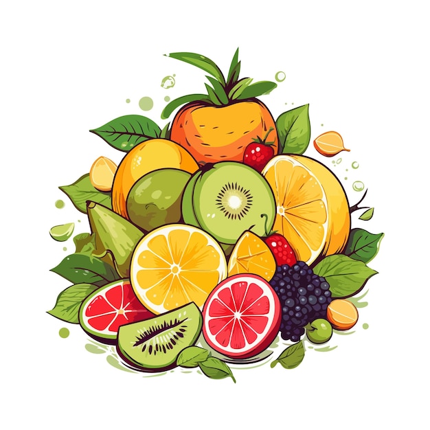 summer fruit fruits illustration