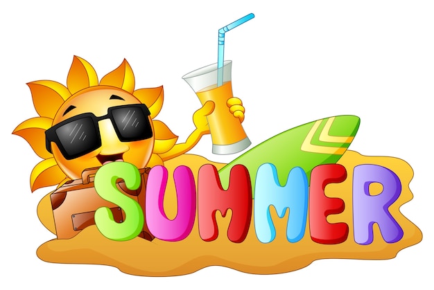 Vector summer funny background