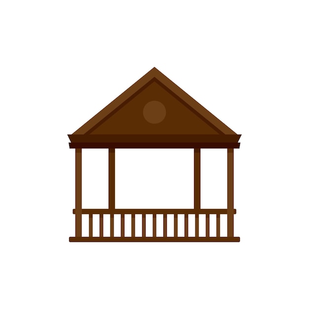 Vector summer gazebo icon flat illustration of summer gazebo vector icon isolated on white background