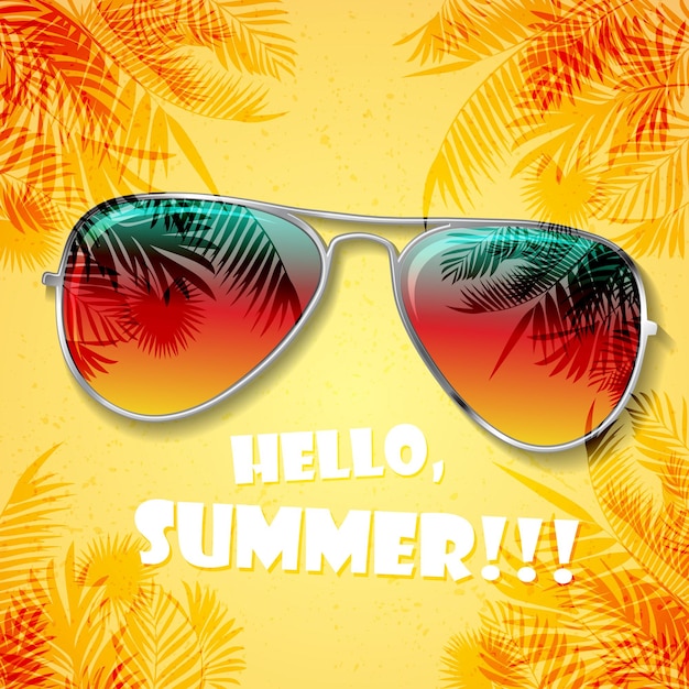 Summer glasses background