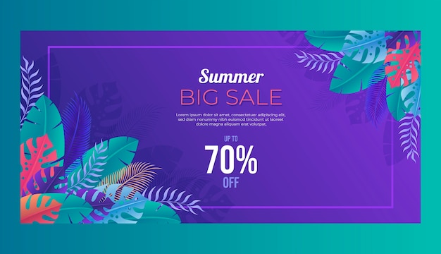 Summer gradient sale banner