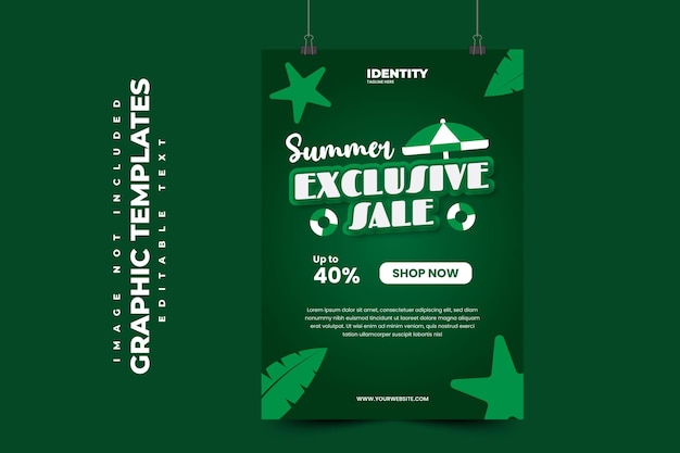 Summer Graphic template Editable