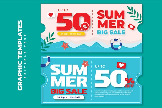 Summer Graphic template Editable