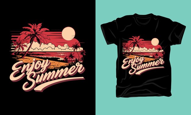 Vector summer graphic typography vintage tshirt design