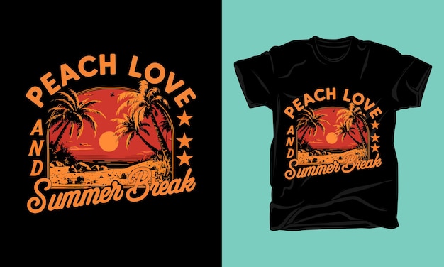여름 그래픽 타이포그래피 빈티지 티셔츠 디자인