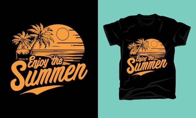 summer graphic typography vintage tshirt design