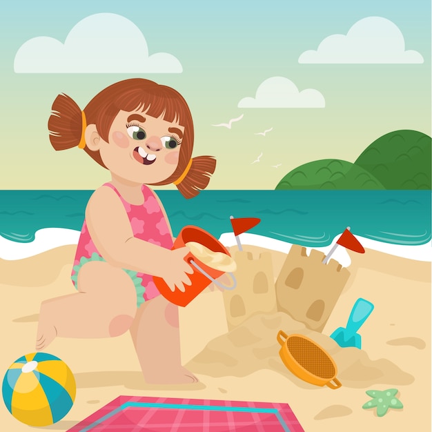 Vector summer hand drawn illustration