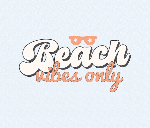 Vector summer hand drawn lettering retro summer design summer lettering hand drawn summer quote design