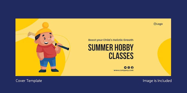 Summer hobby classes cover page template